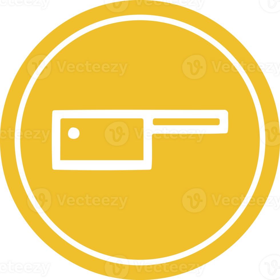 meat cleaver circular icon symbol png