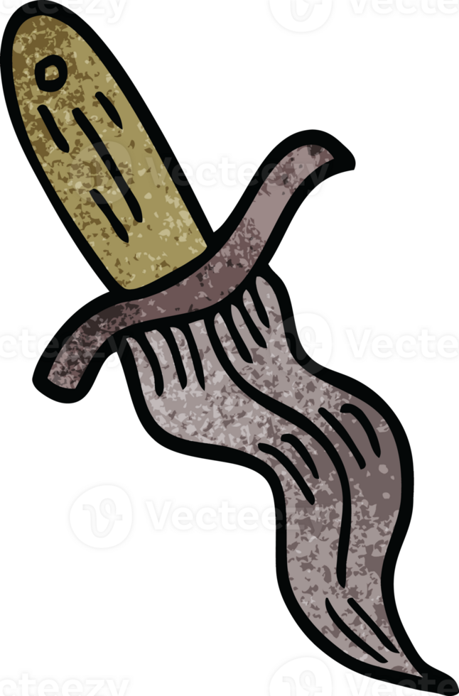cartoon doodle tattoo dagger symbol png
