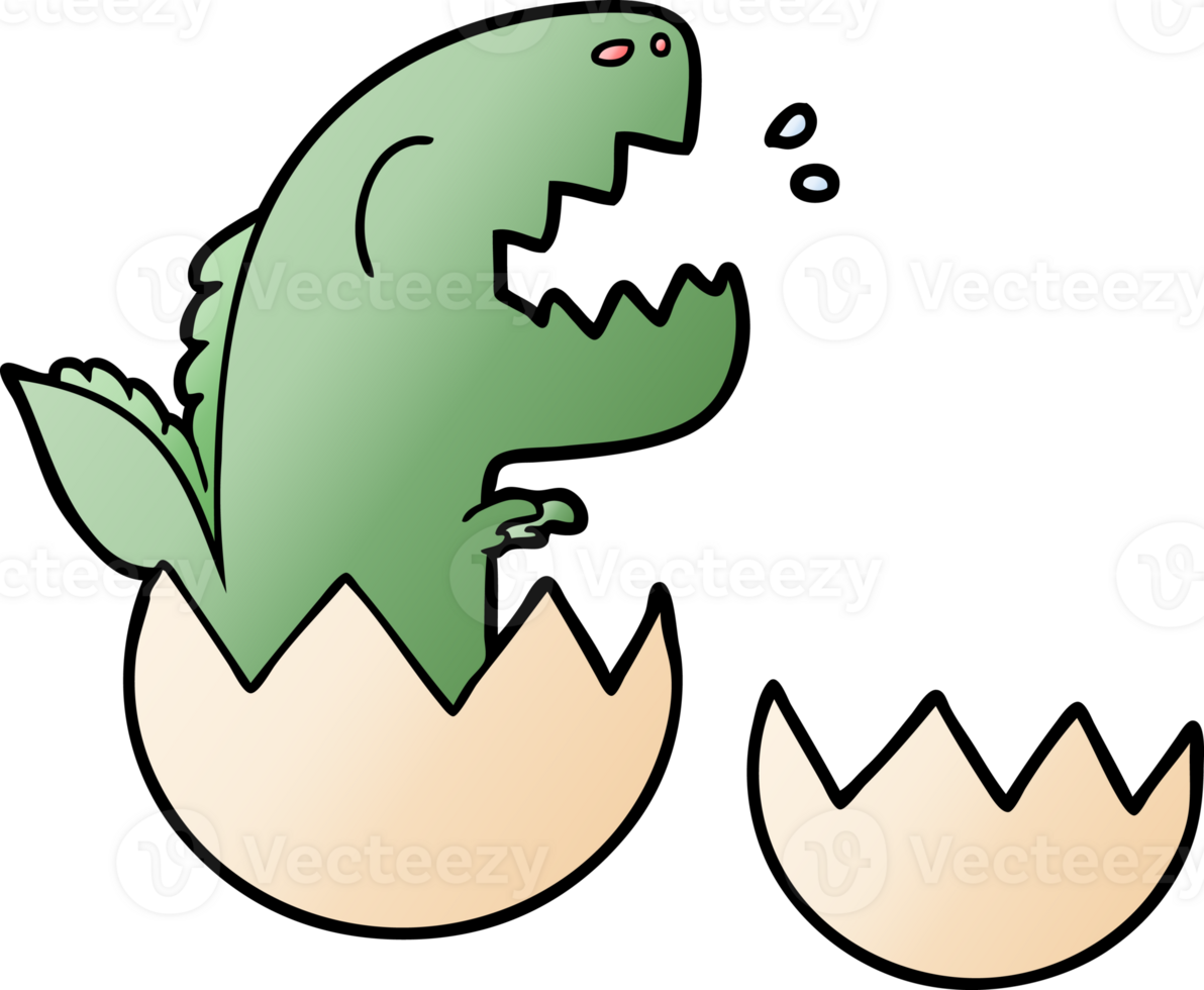 cartoon dinosaur hatching from egg png