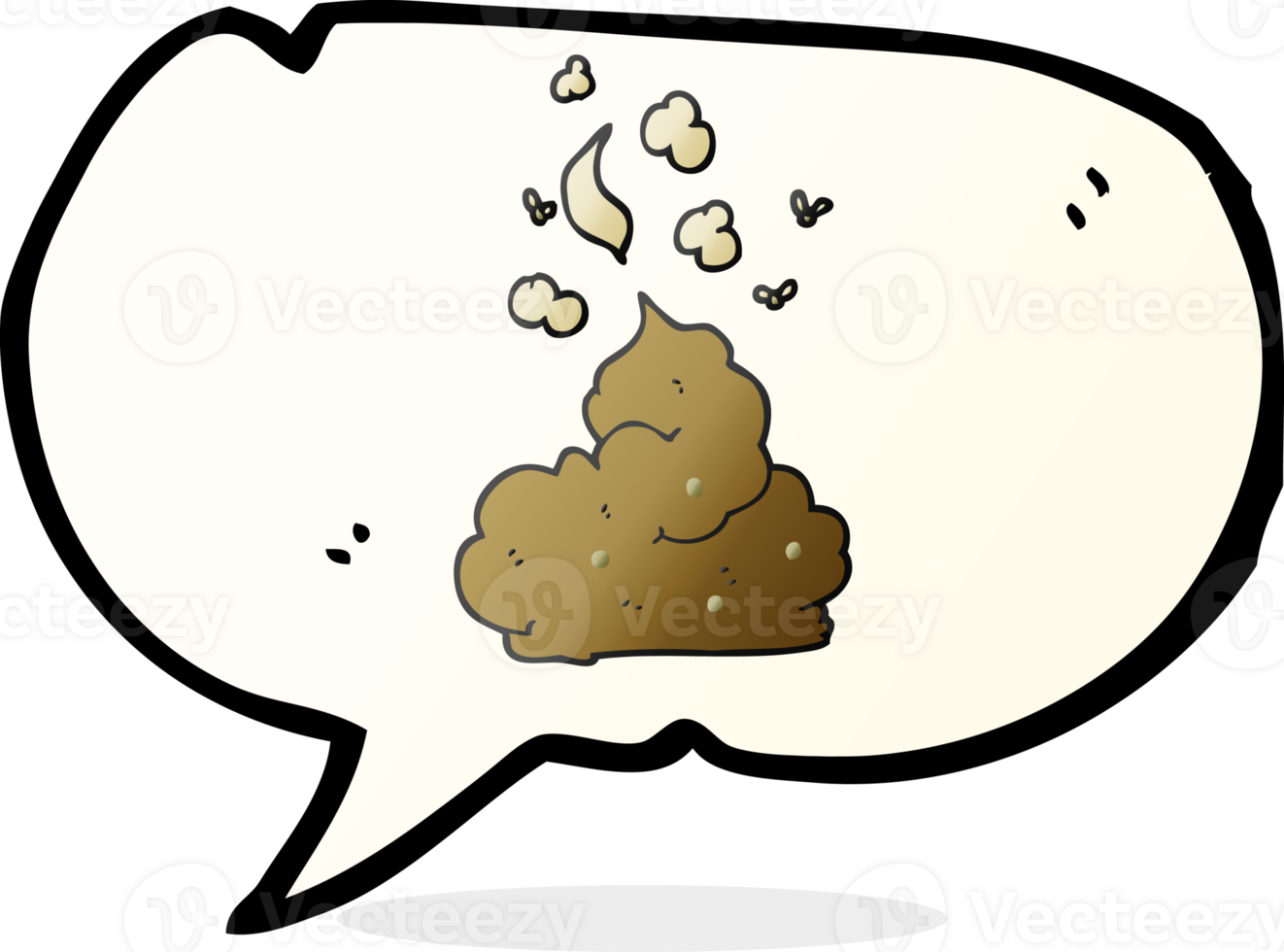 hand drawn speech bubble cartoon gross poop png