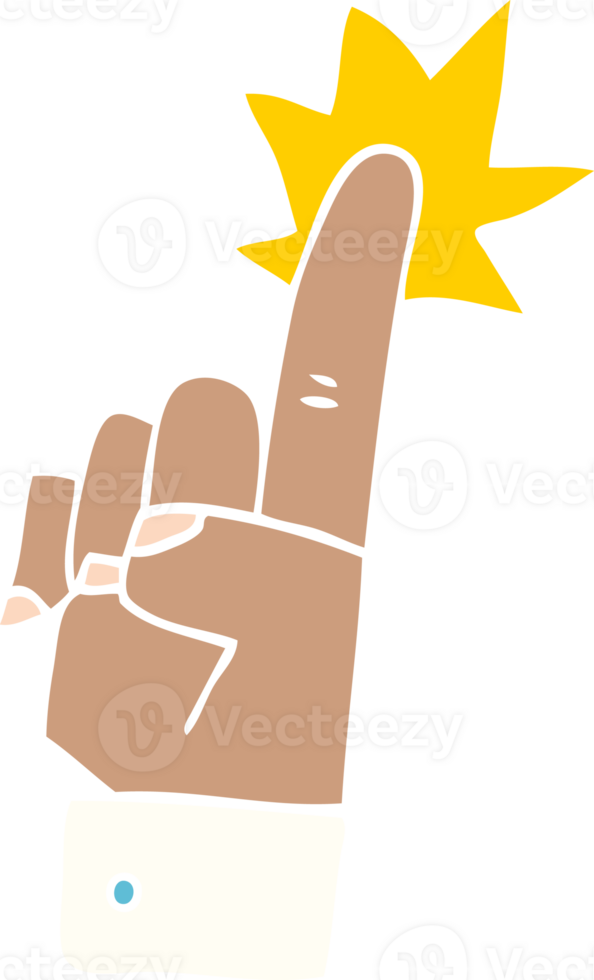 cartoon doodle pointing hand png