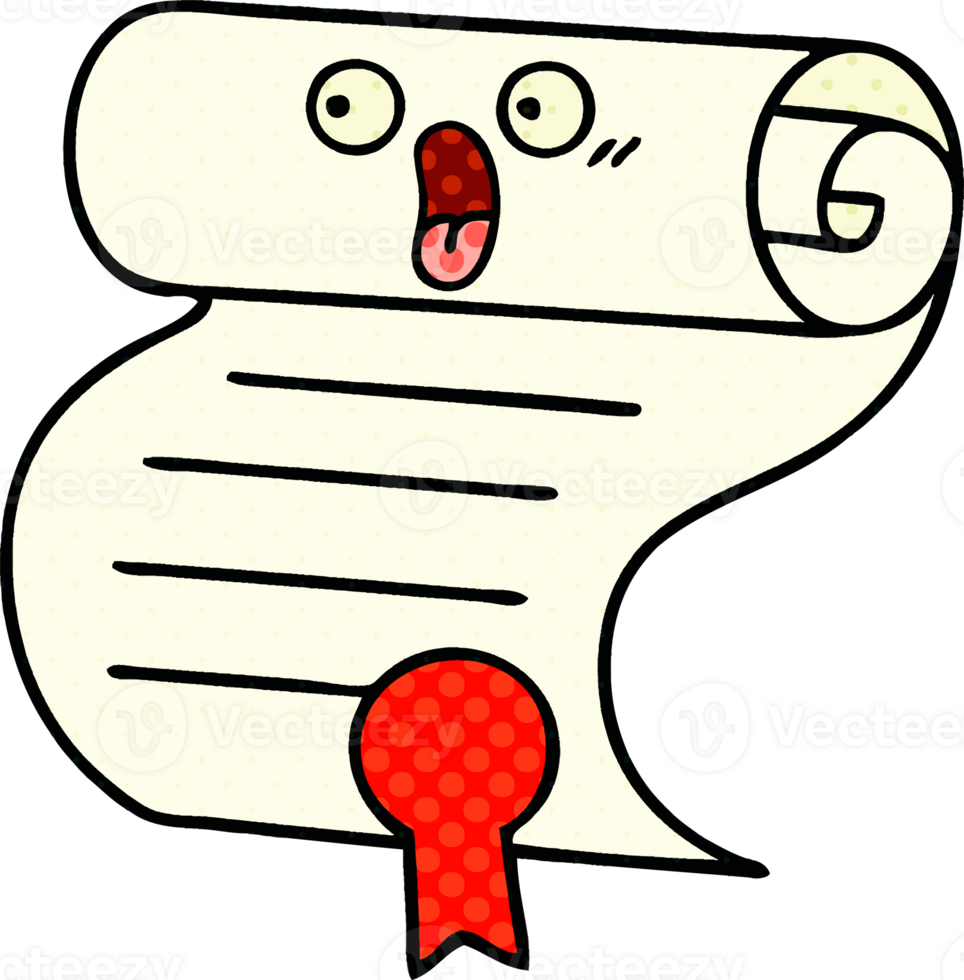 comic book style cartoon of a contract png