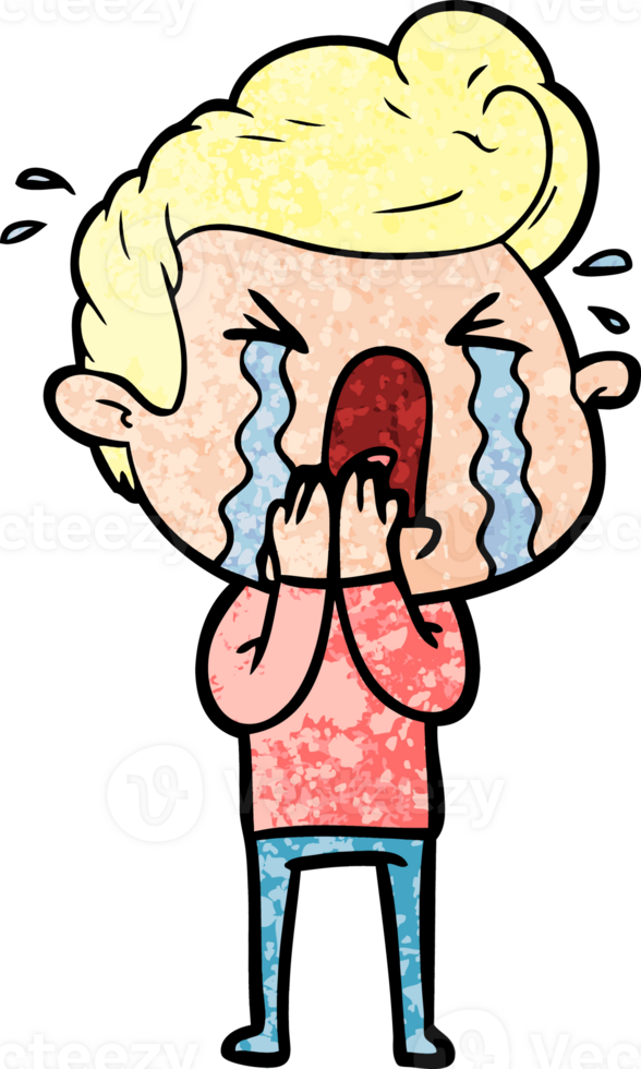cartoon crying man png