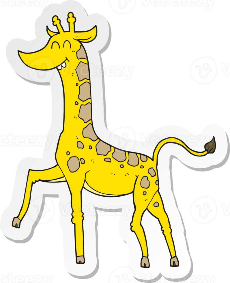 sticker of a cartoon giraffe png