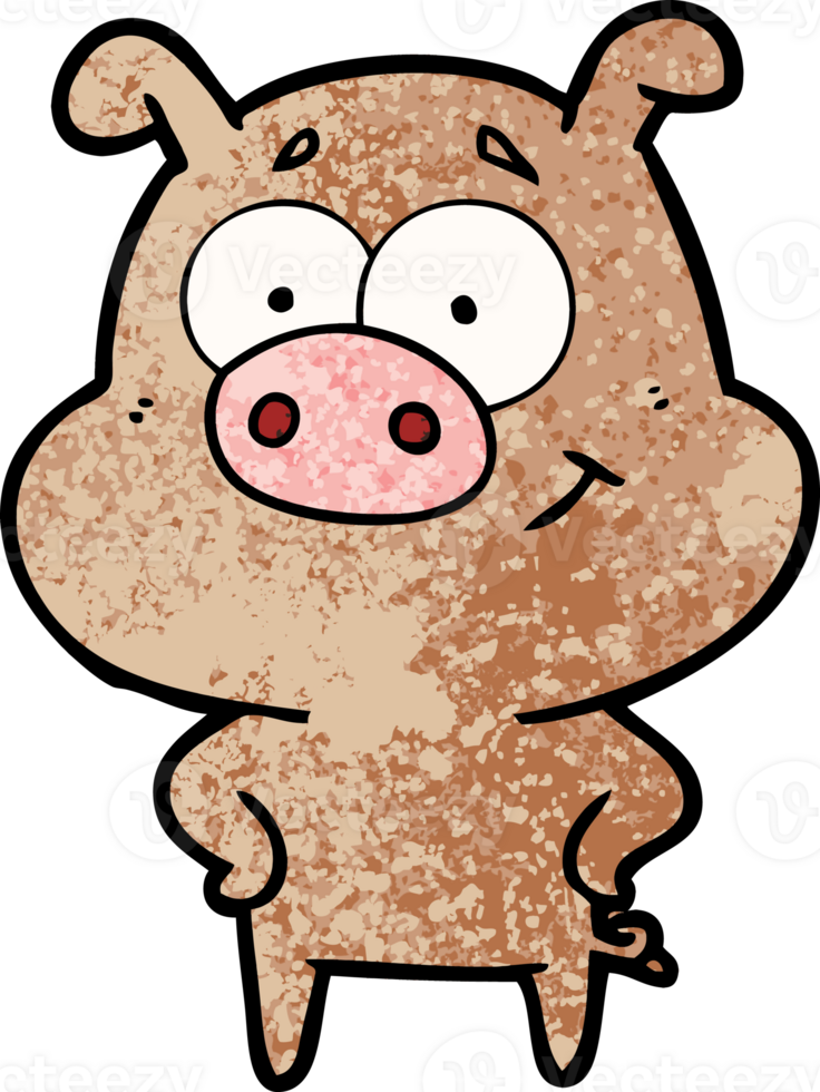 happy cartoon pig png