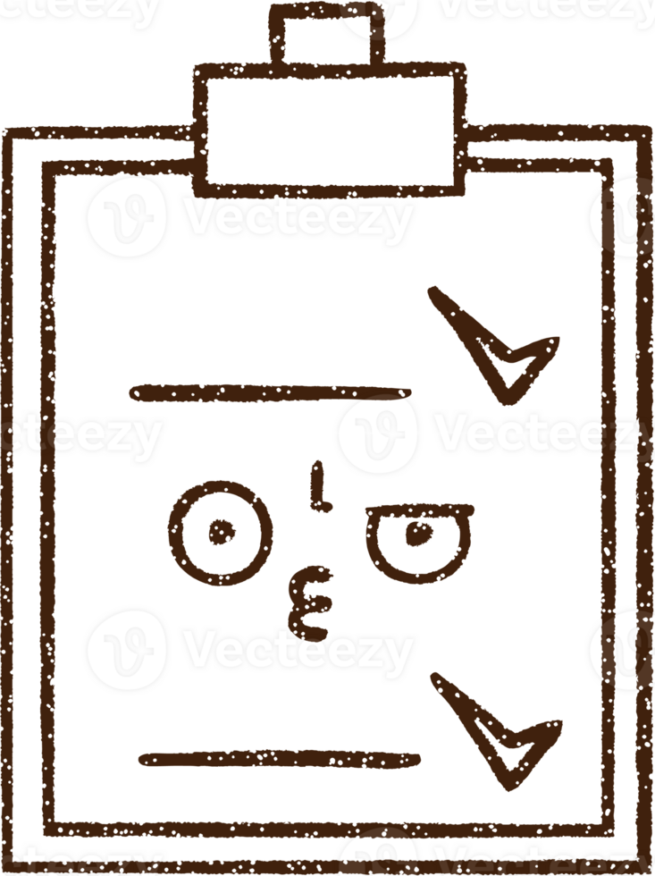 Office Checklist Charcoal Drawing png