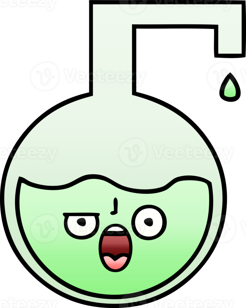 gradient shaded cartoon of a science experiment png