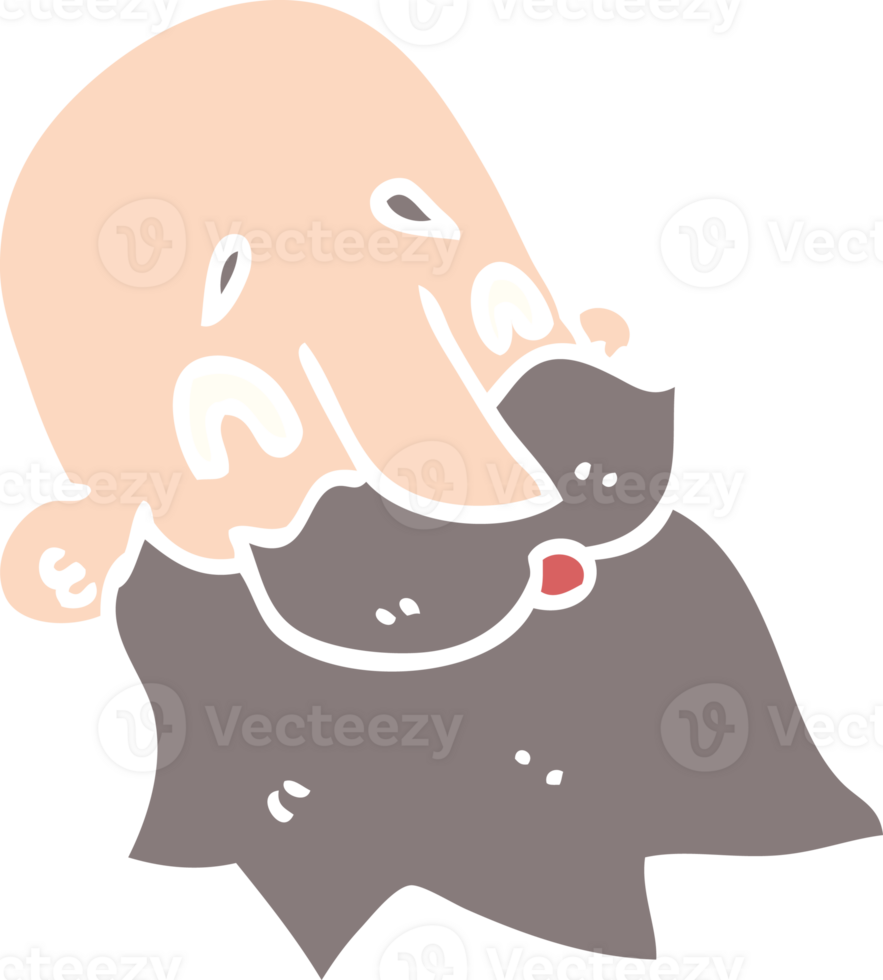 cartoon doodle bearded man png