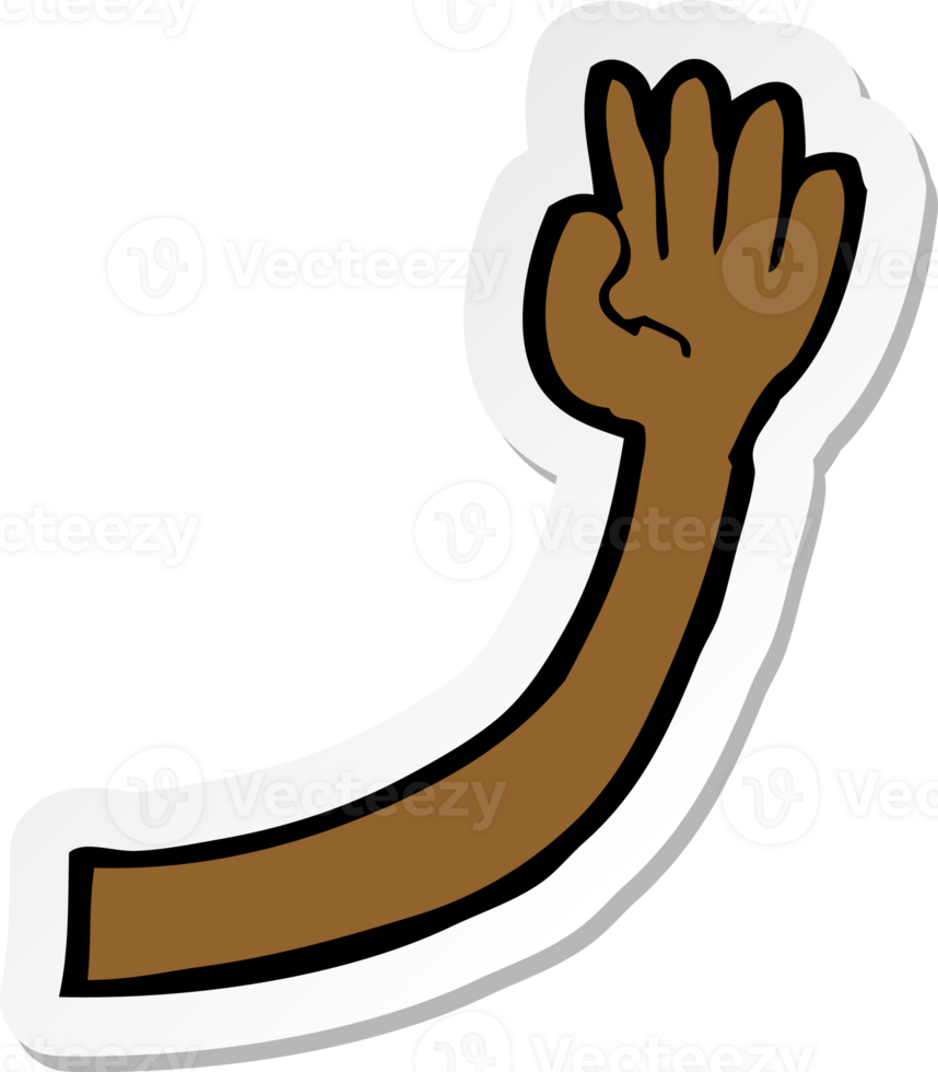 sticker of a cartoon arm png