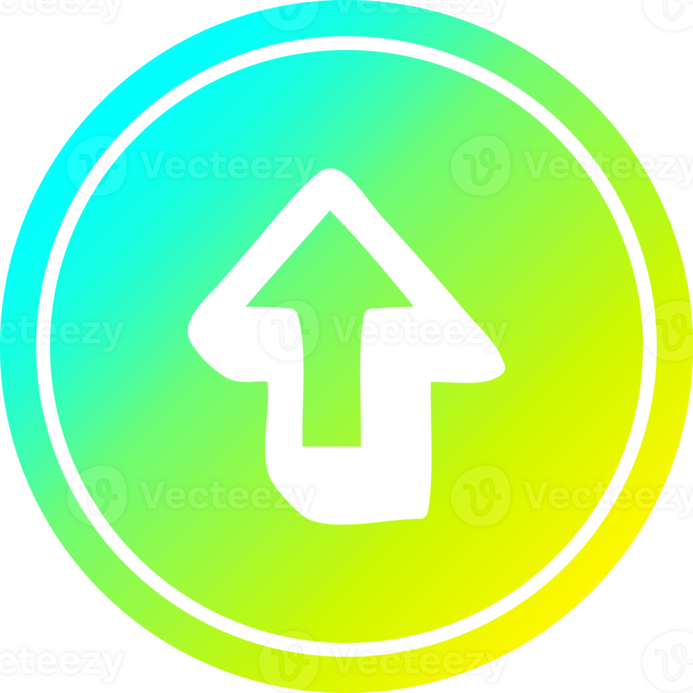 direção seta circular ícone com legal gradiente terminar png