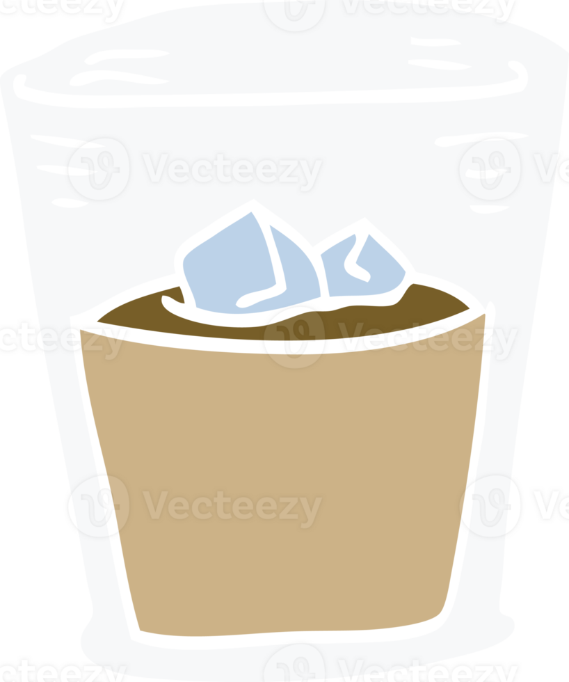 cartoon doodle whisky glass png
