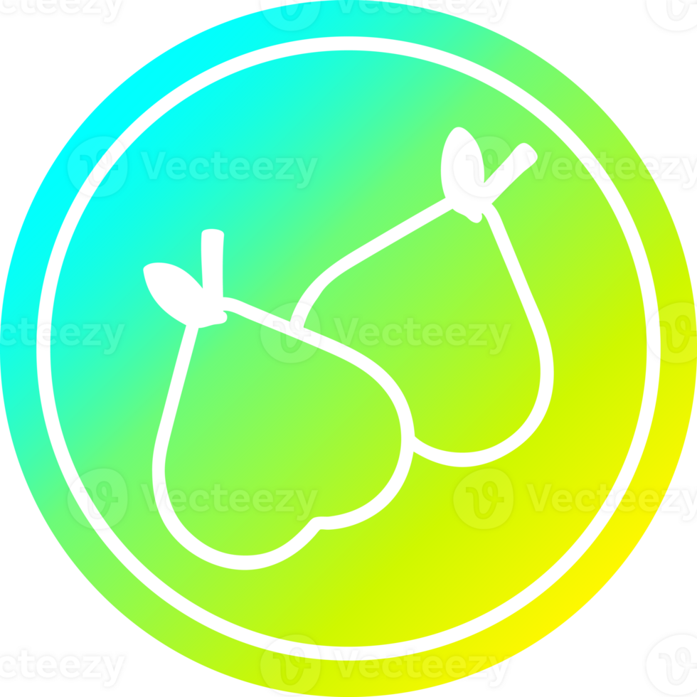 organic pears circular icon with cool gradient finish png