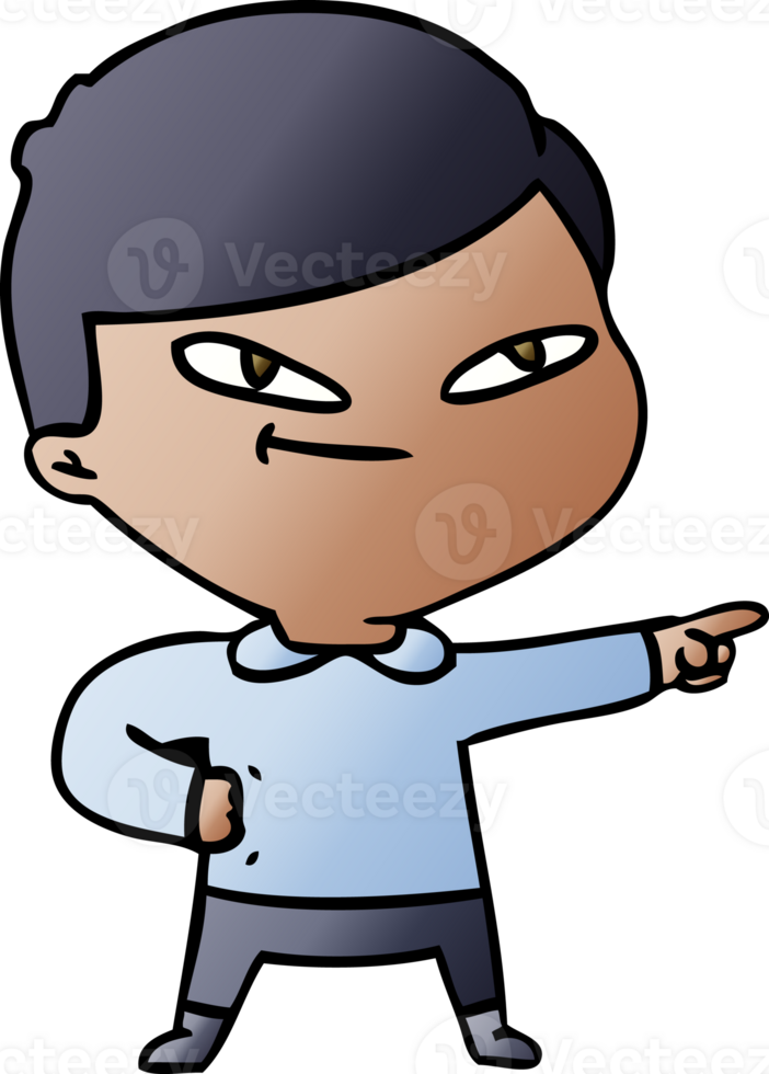 cartoon pointing man png