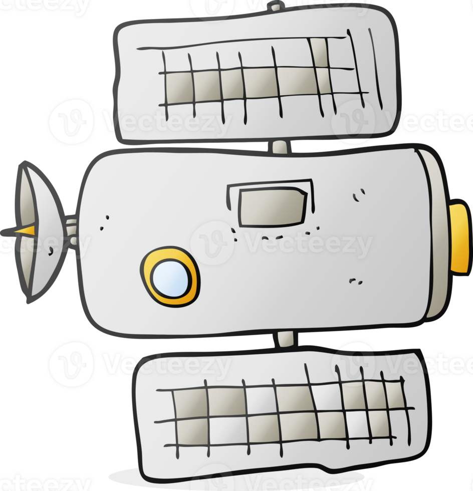 hand drawn cartoon space station png