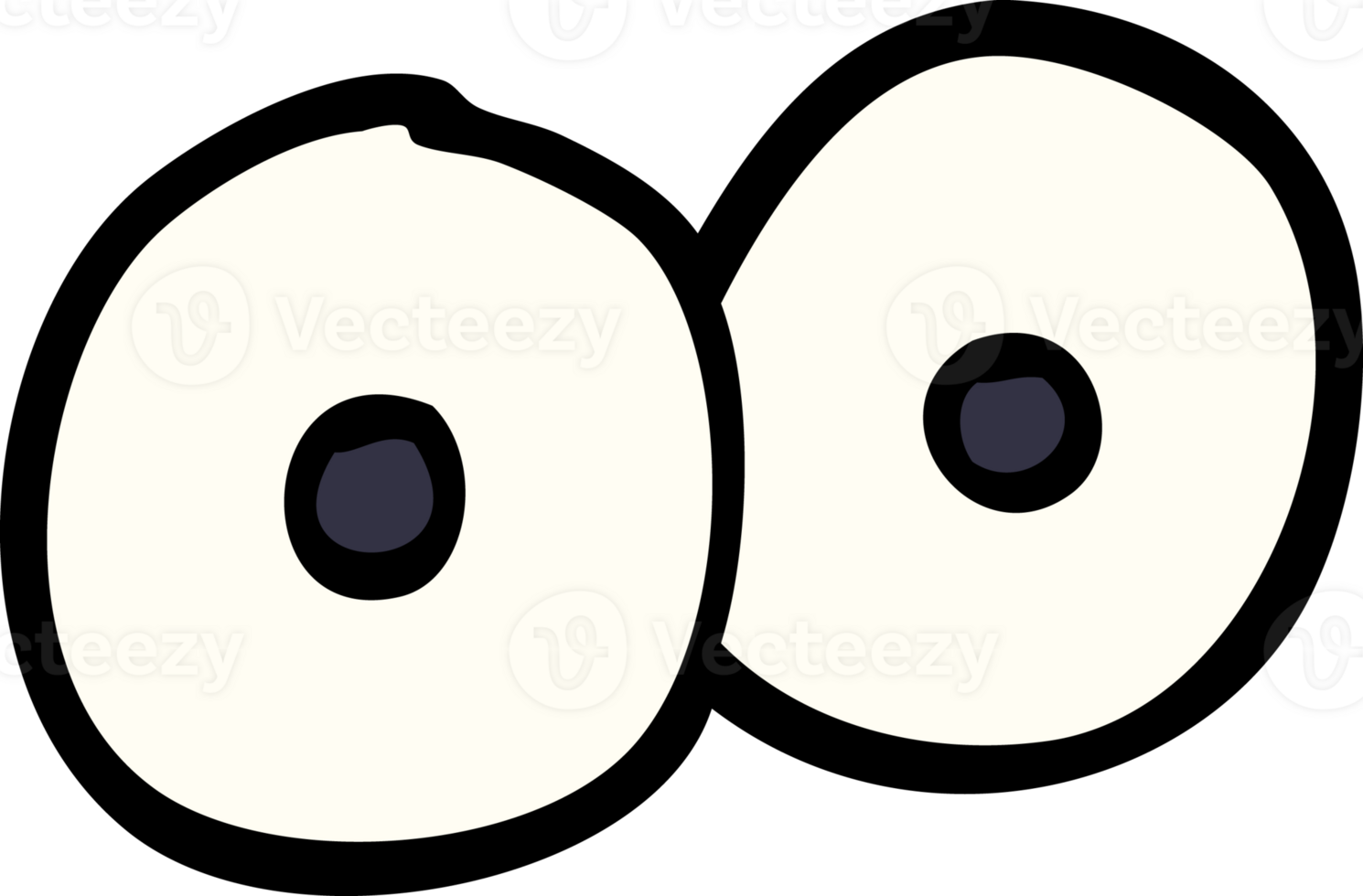 cartoon doodle staring eyes png