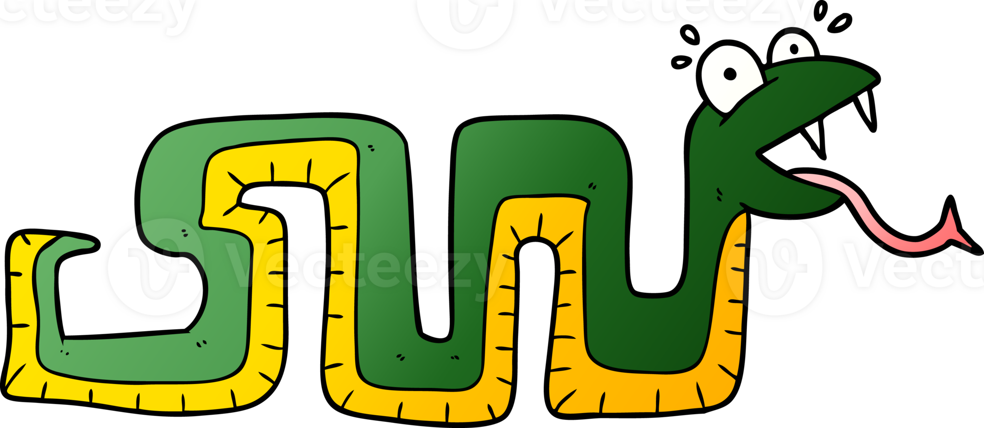 cartoon surprised snake png