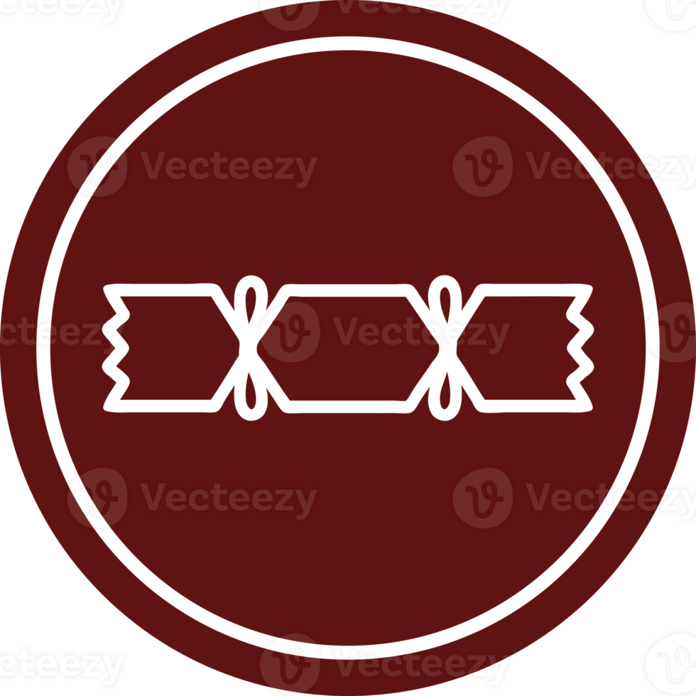 christmas cracker circular icon symbol png
