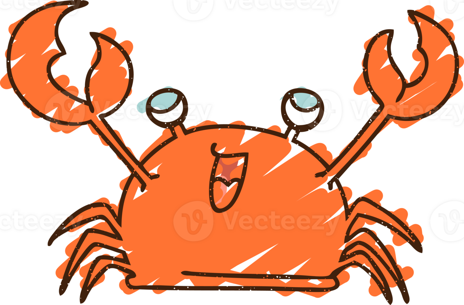 Happy Crab Chalk Drawing png