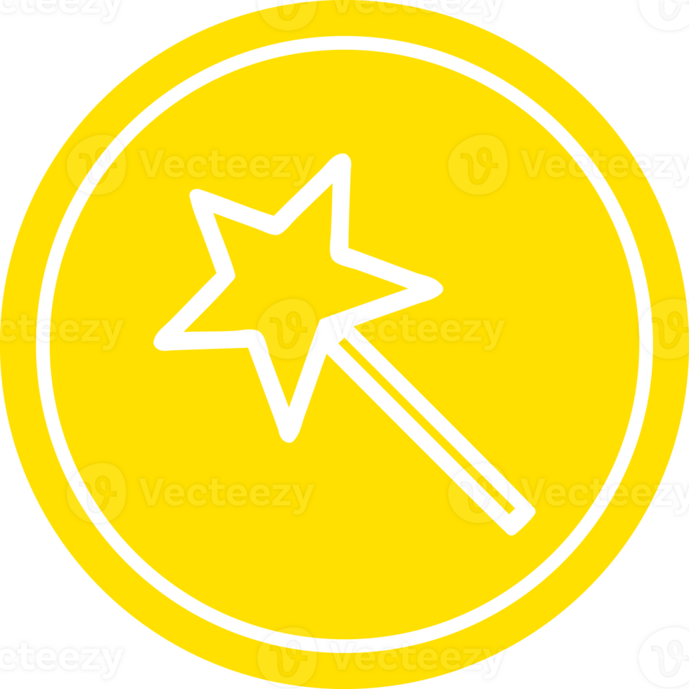 magic wand circular icon symbol png