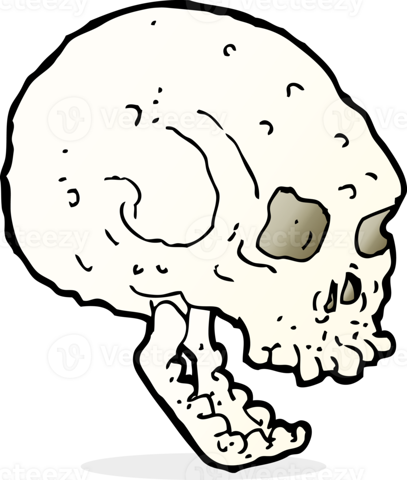 cartoon spooky skull png