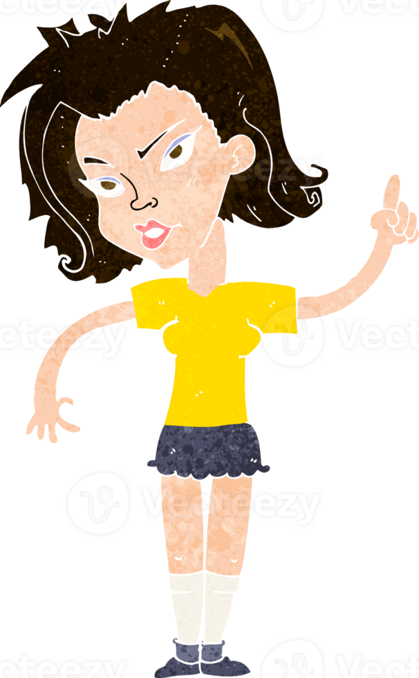 cartoon woman with idea png