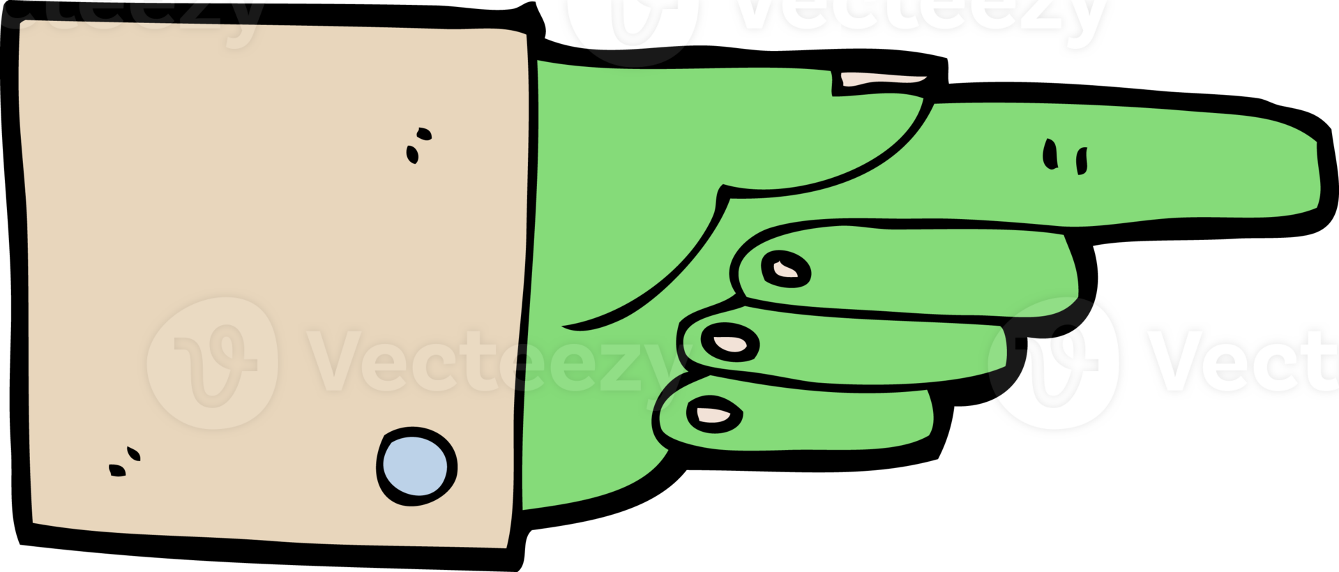 cartoon pointing zombie hand png