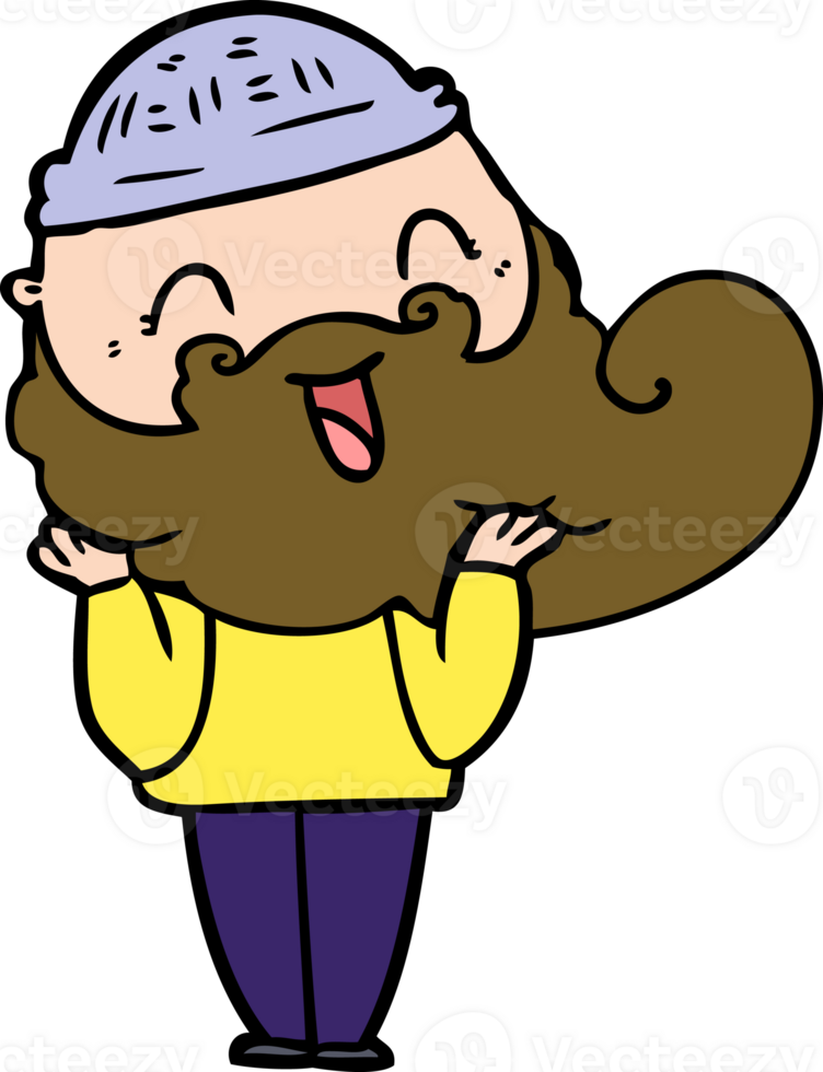 happy bearded man png