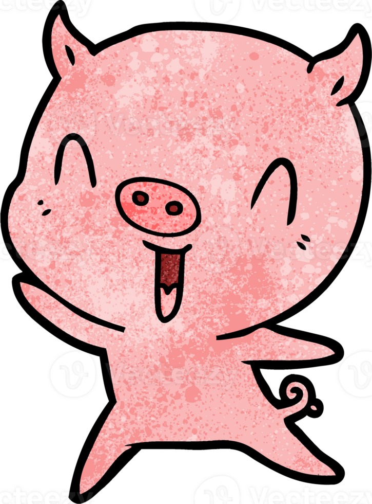 happy cartoon pig png