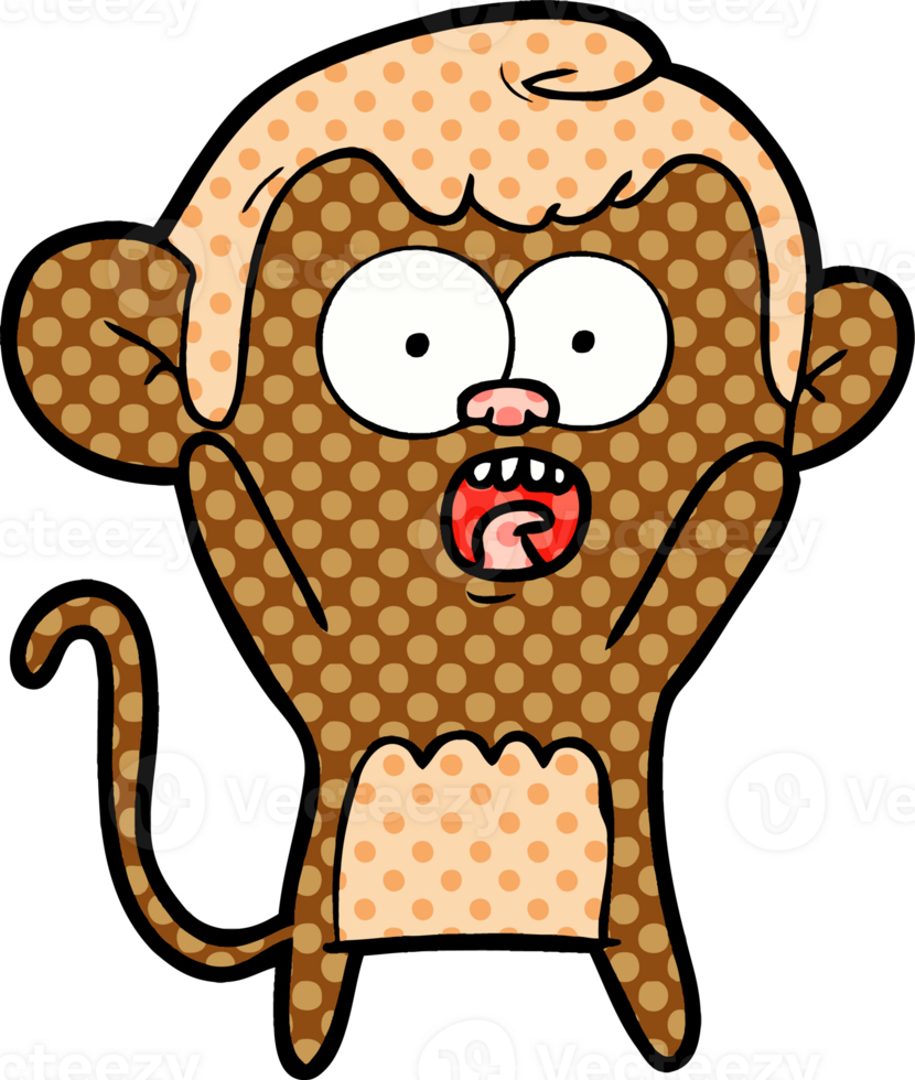 cartoon shocked monkey png