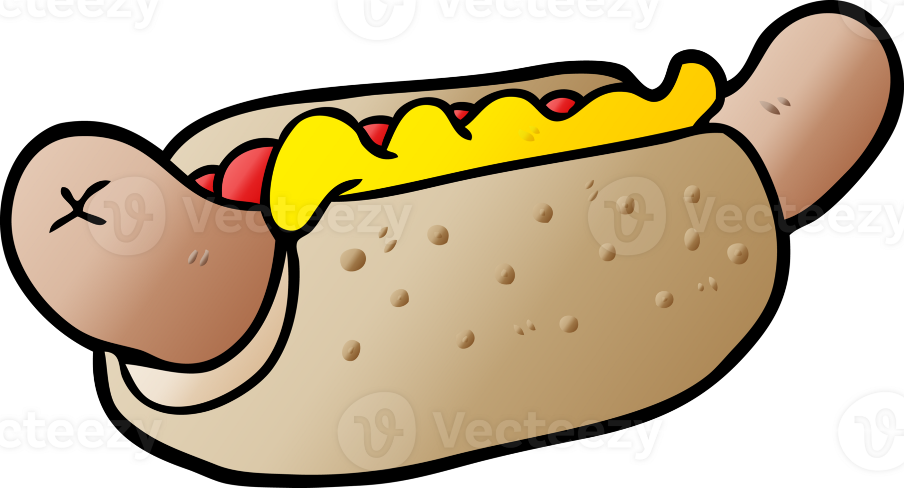 dessin animé frais savoureux hot-dog png