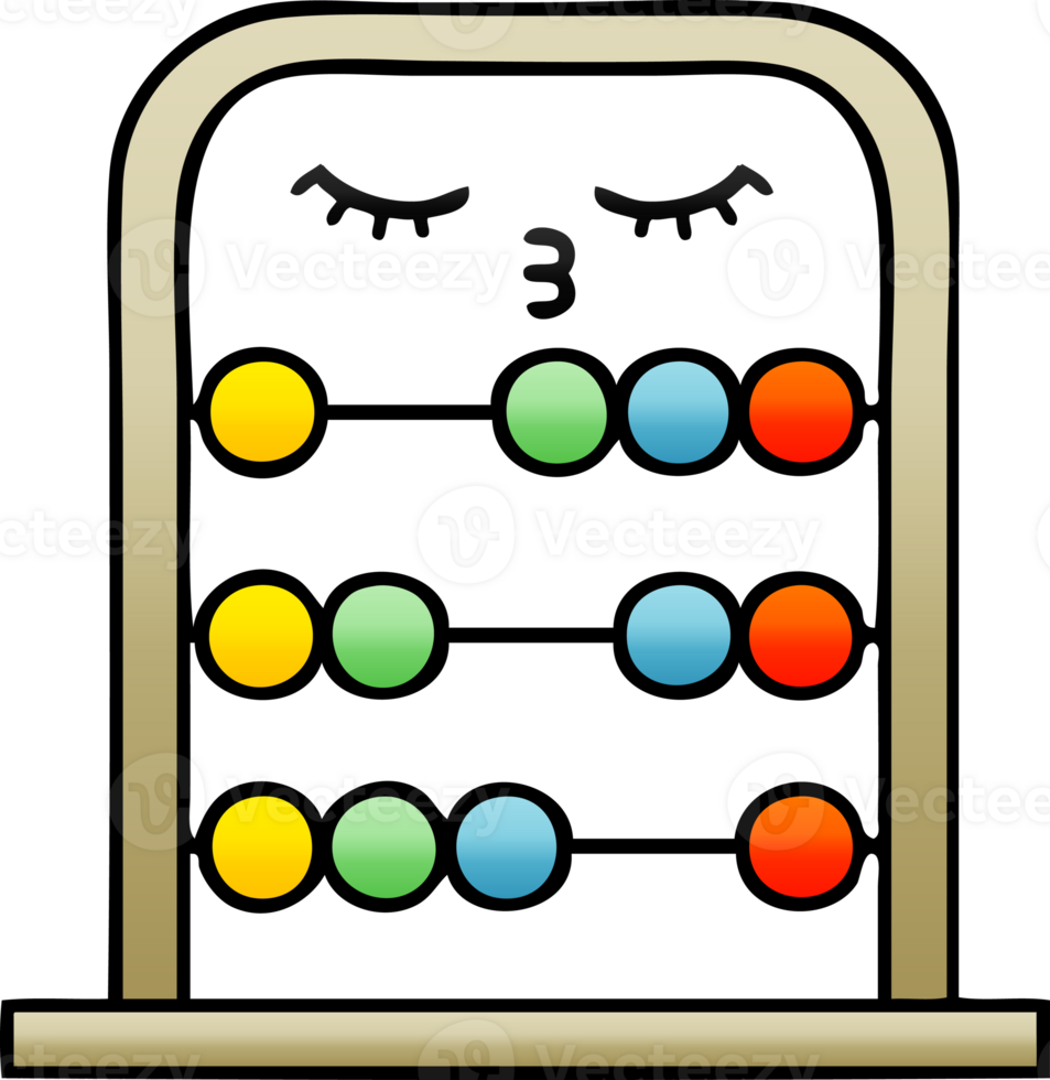 gradient shaded cartoon of a abacus png
