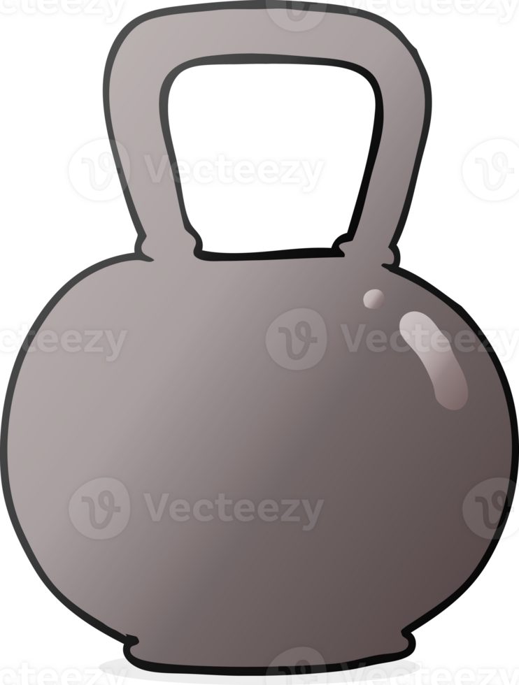 hand drawn cartoon 40kg kettle bell weight png