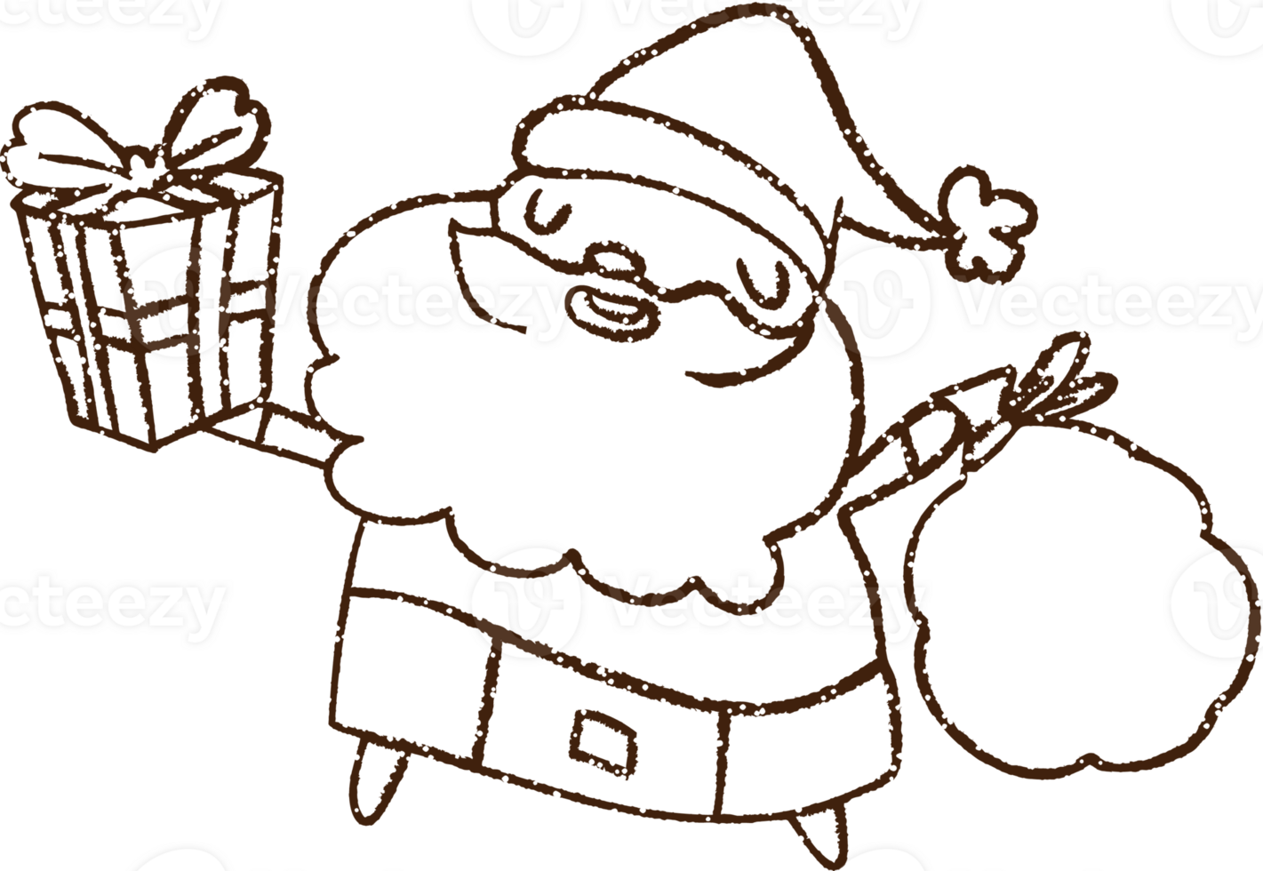 Santa Claus Charcoal Drawing png