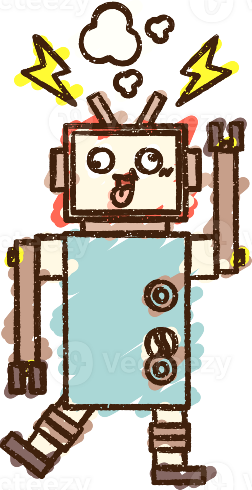 Robot Chalk Drawing png