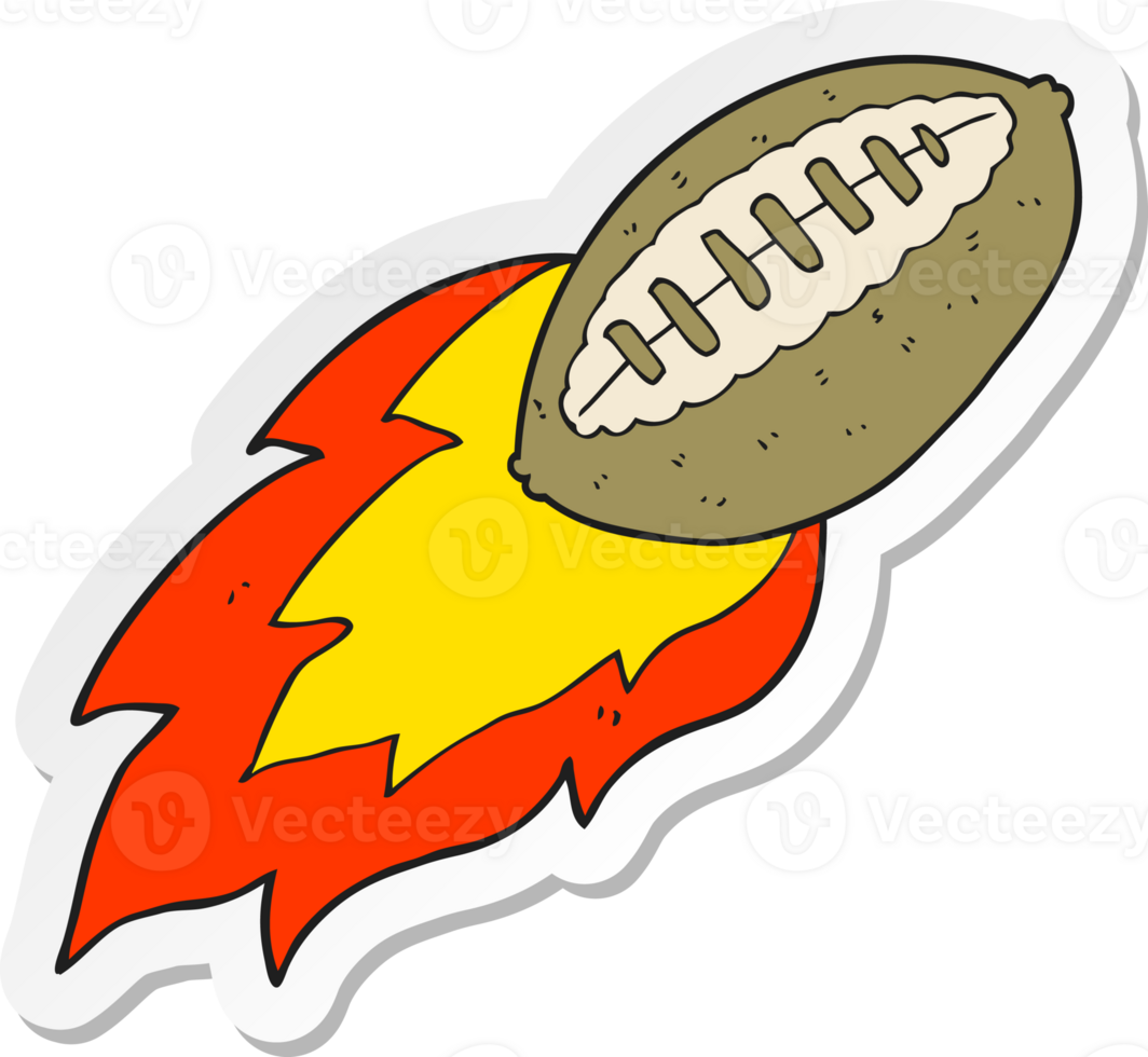 klistermärke av en tecknad serie flygande fotboll png