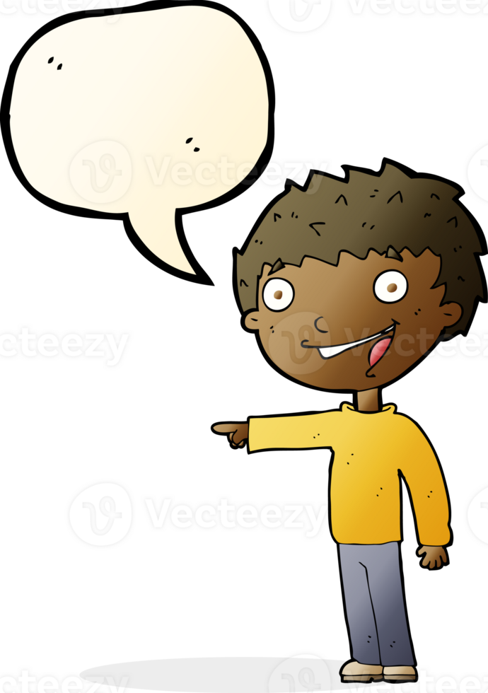 cartoon happy boy laughing with speech bubble png