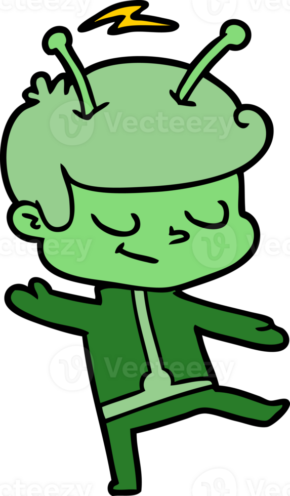 friendly cartoon spaceman dancing png