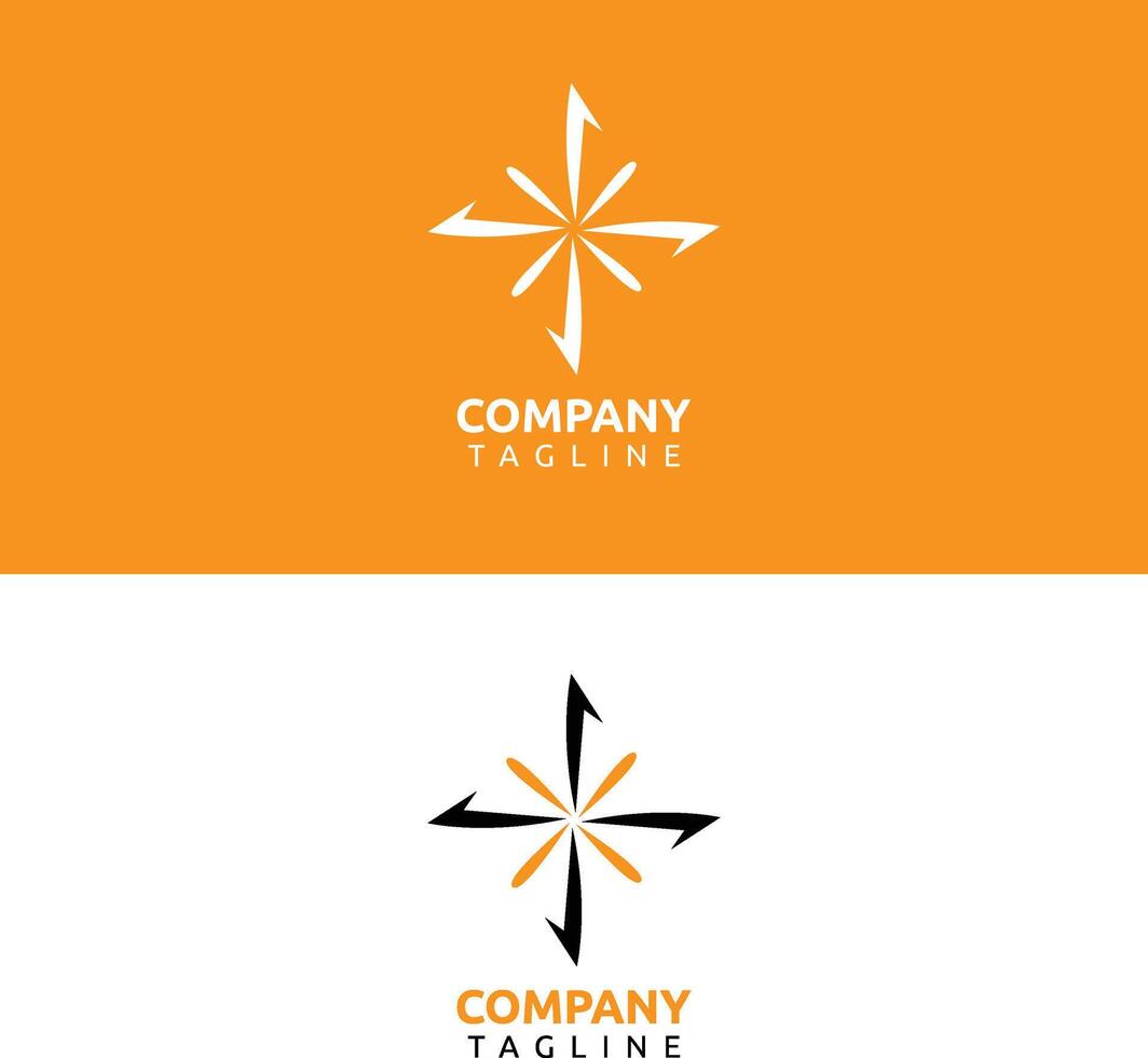 Star splash logo template in two color vector