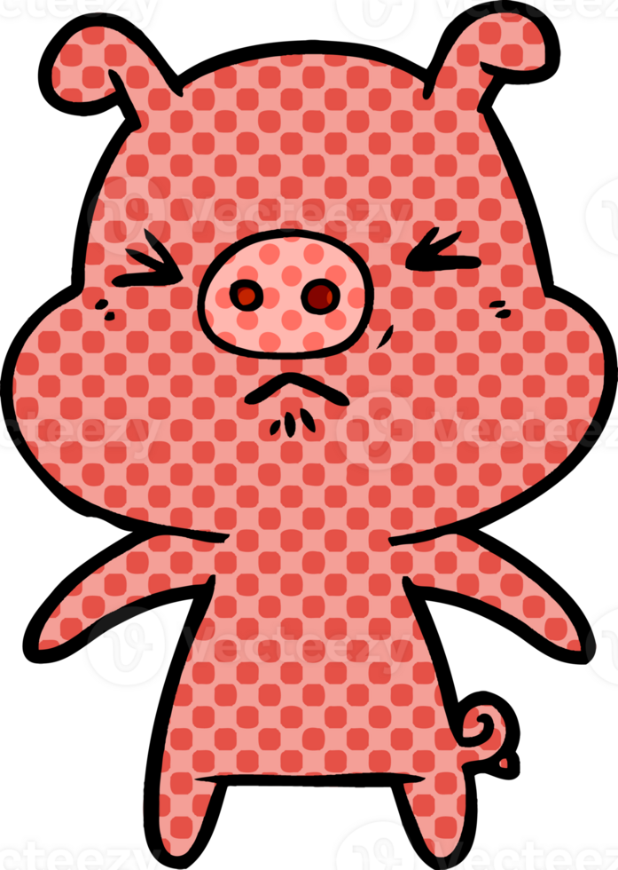 cartoon angry pig png