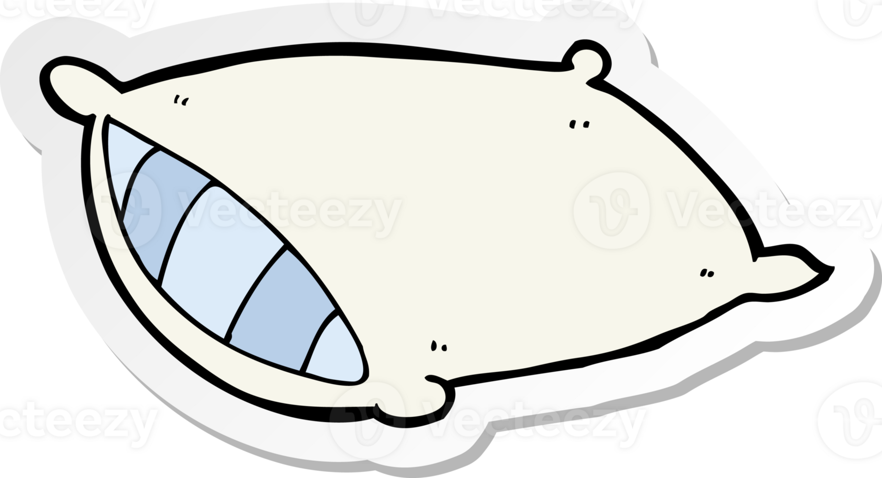 sticker of a cartoon pillow png