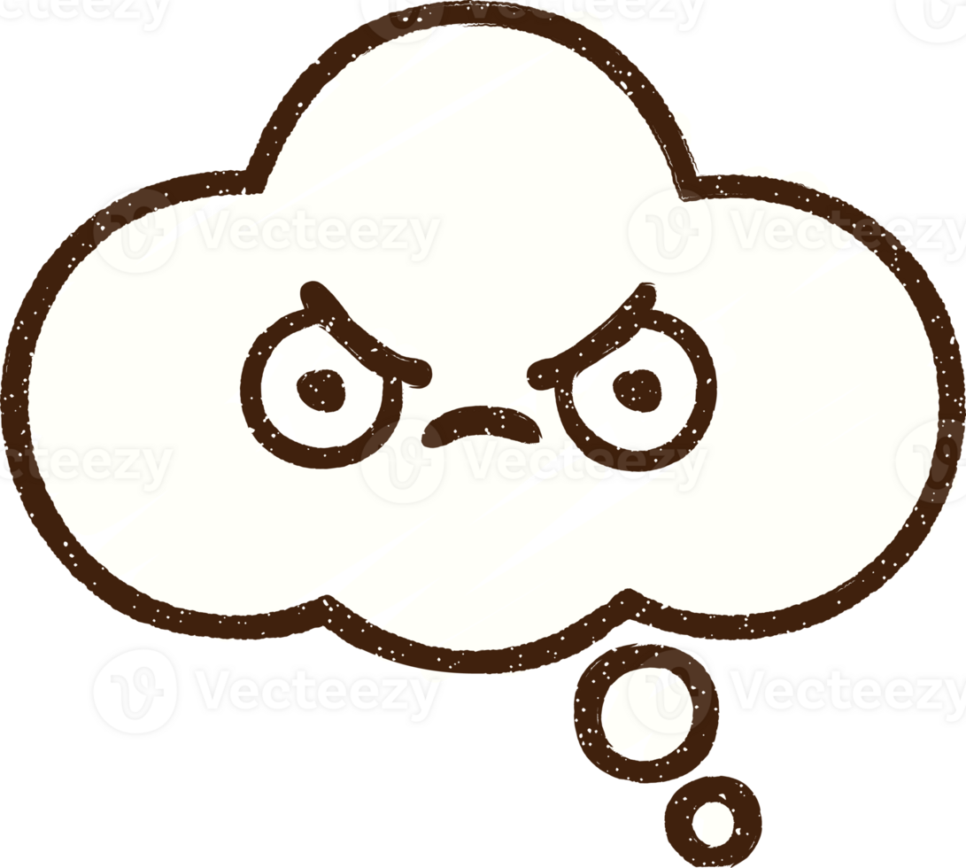 Angry Thought Bubble Chalk Drawing png