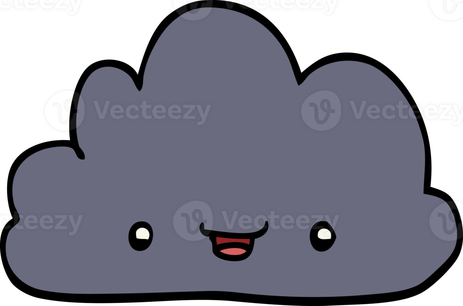 cartoon tiny happy cloud png