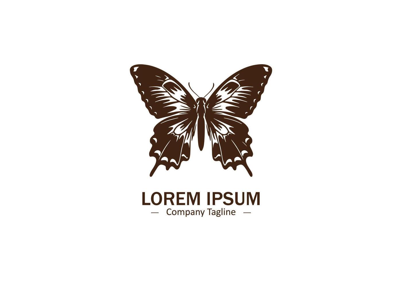 Logo of a butterfly icon silhouette isolated design on white background vector