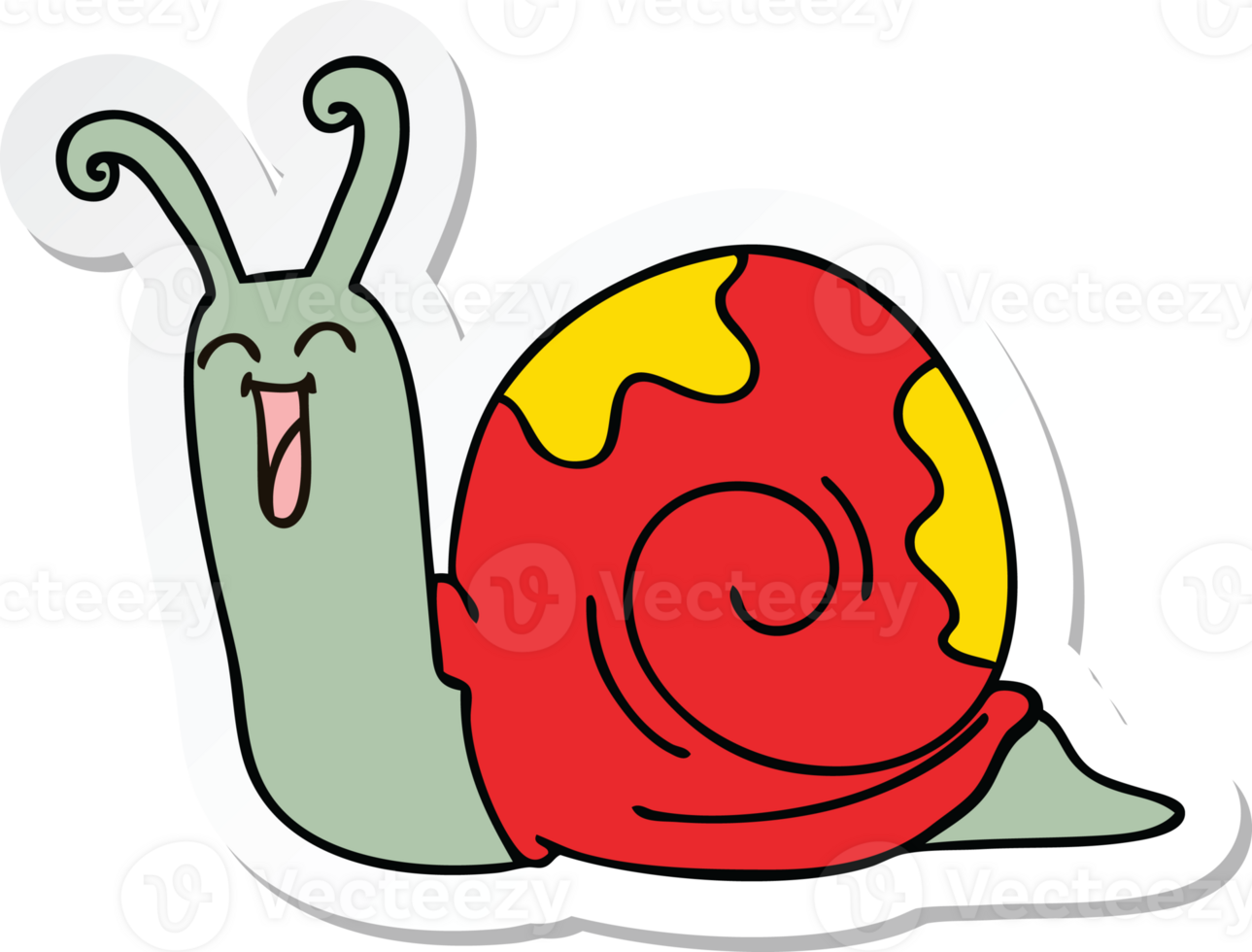 sticker of a quirky hand drawn cartoon butterfly png