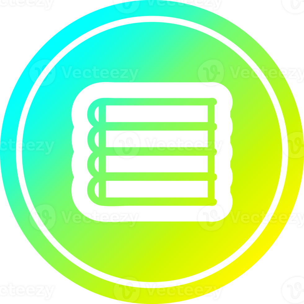 pilha do livros circular ícone com legal gradiente terminar png