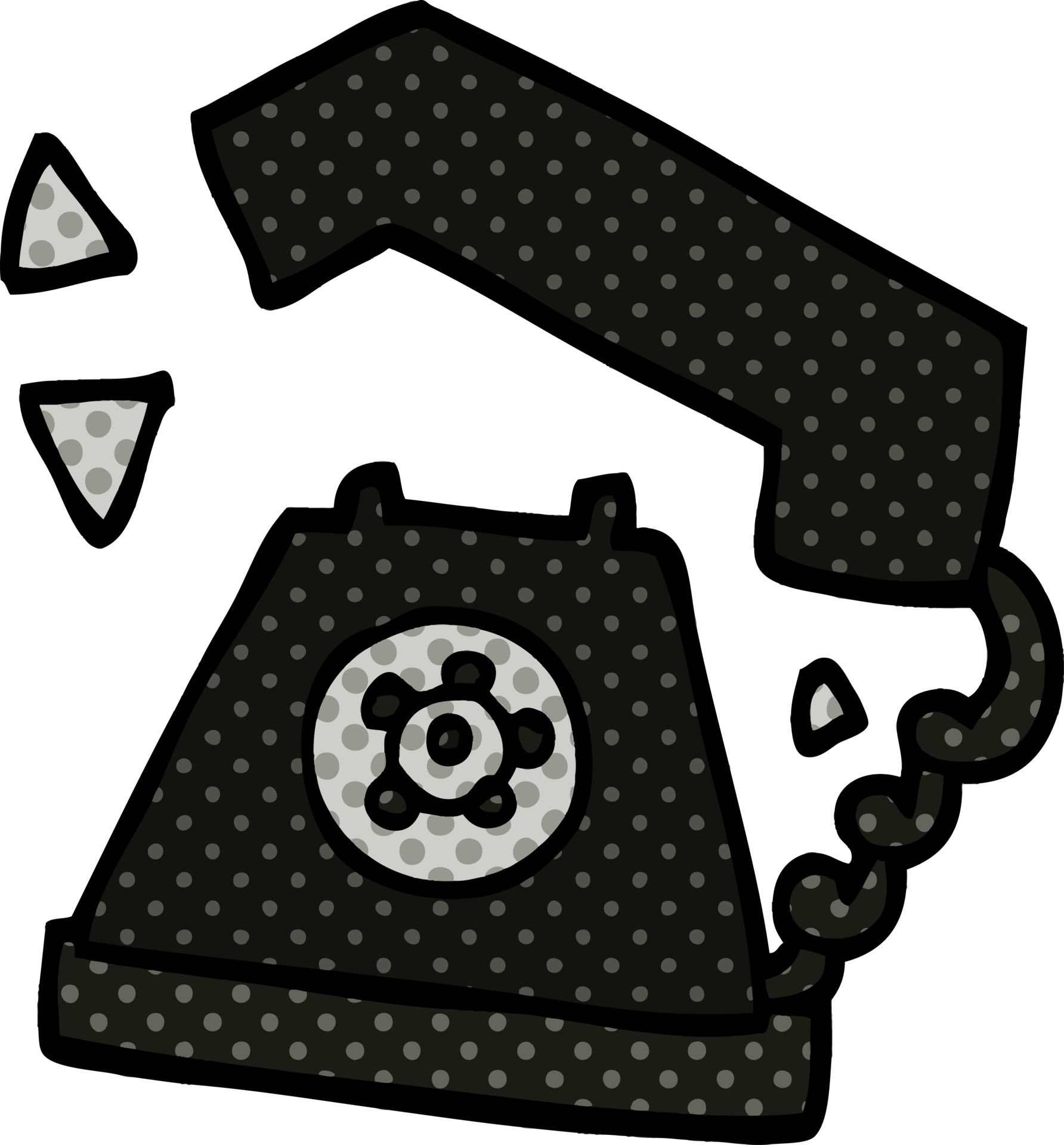 cartoon doodle retro telephone 45086321 PNG