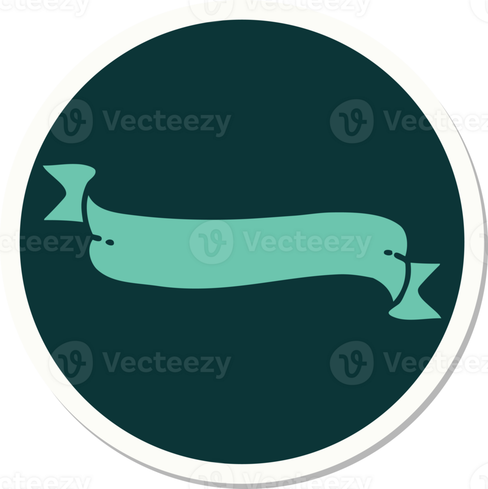 sticker of tattoo in traditional style of a banner png