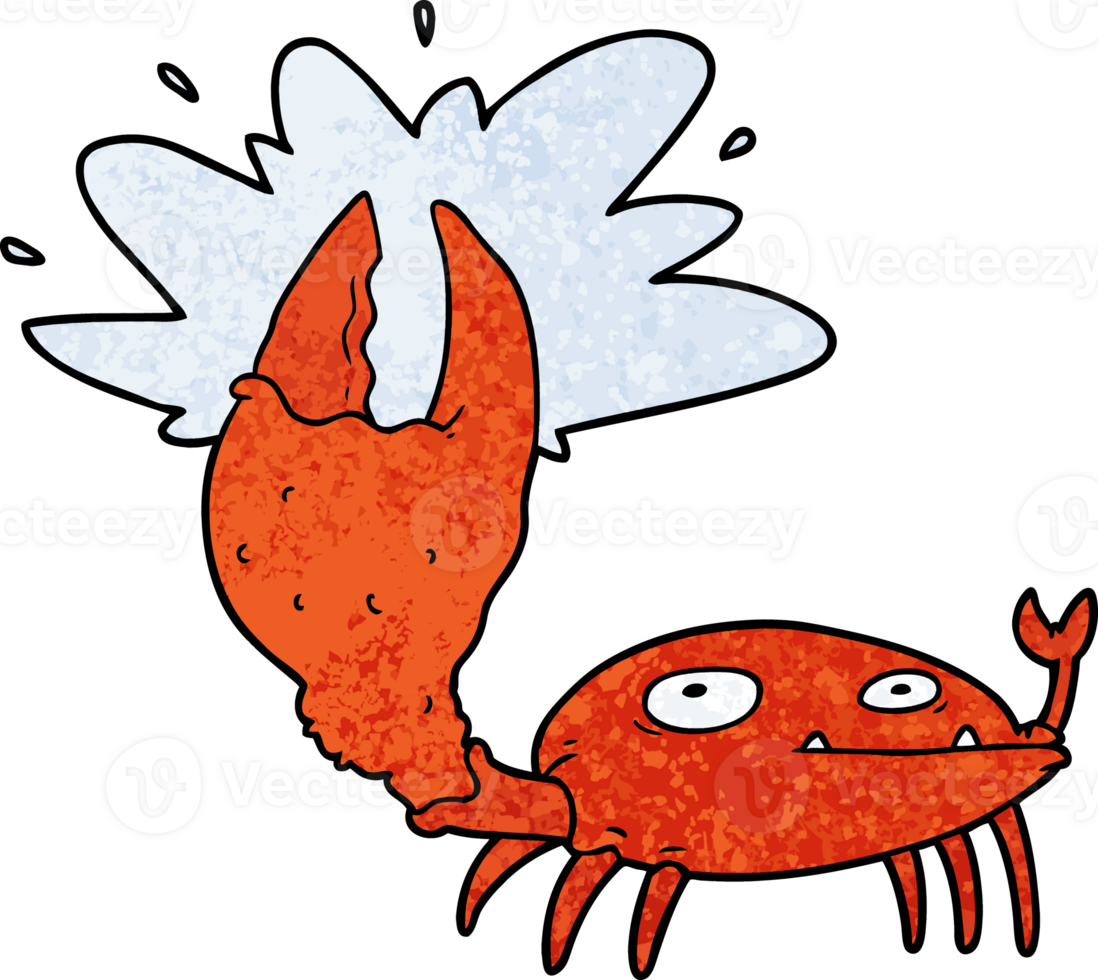 cartoon crab with big claw png