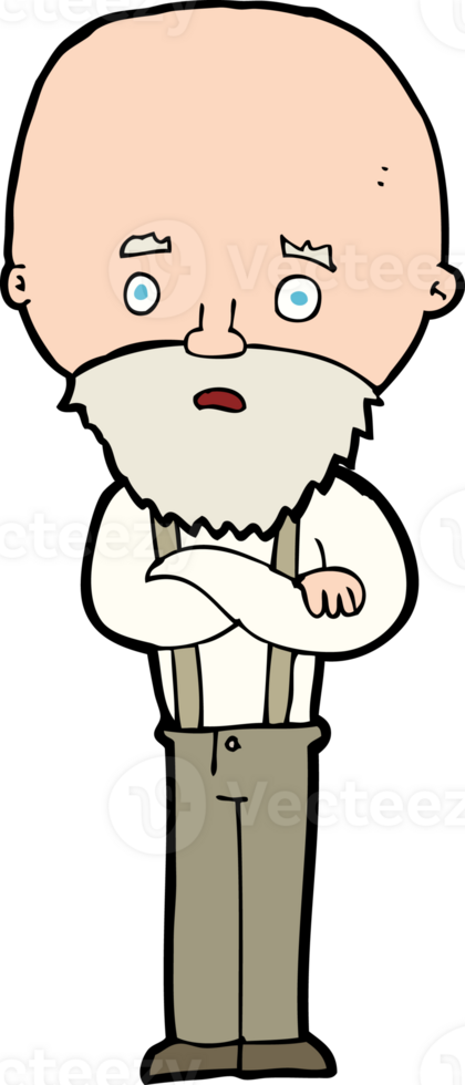 cartoon worried old man png