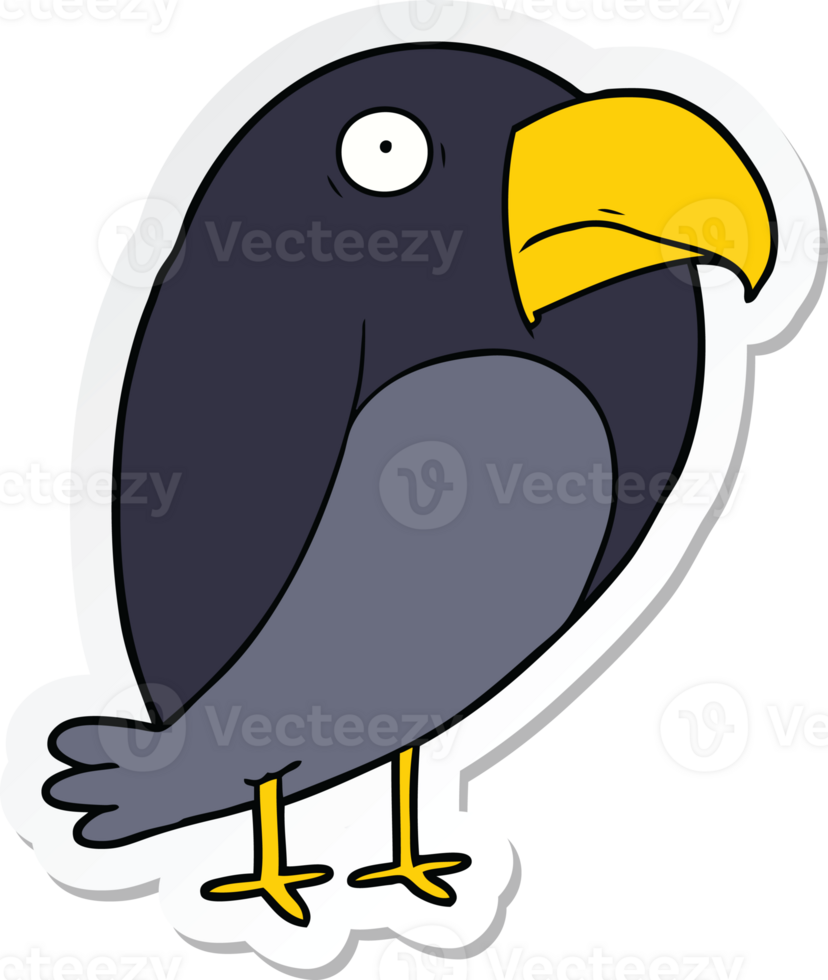 sticker of a cartoon crow png